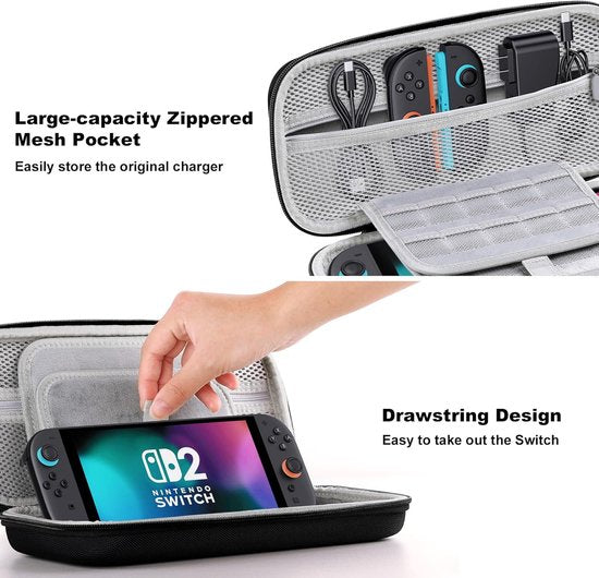 Storage Box - Travel Bag - Game Console Storage Box - Protective Portable Hard Case - Black V1188-ZXY-131-625