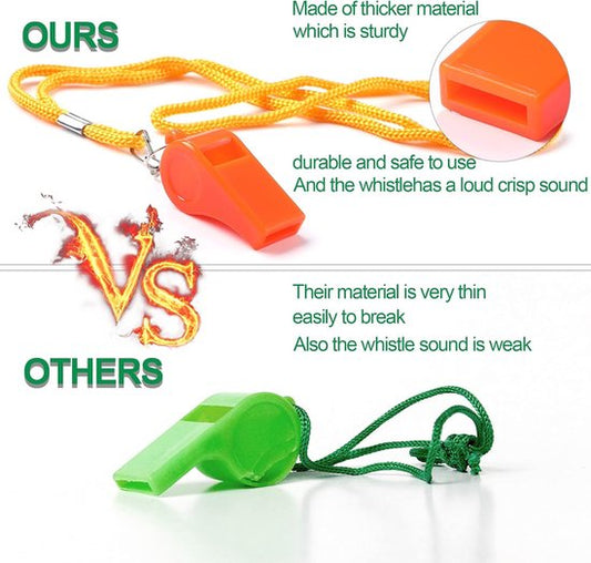 Whistles - 7 items - Emergency whistles - Coaches who whistle with ropes - Sports whistles - Loud and clear V1188-ZXY-131-671
