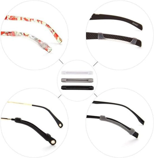 Earplugs for Glasses - 4 Pairs - Silicone Cases for Glasses - Multi-colored Soft Silicone Anti-slip Ear V1188-ZXY-131-735