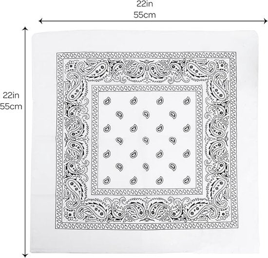 3-Piece Headscarf Set (Square) - Retro Black & White Pattern Headscarf Scarf for Daily Styling, Hairband & V1188-ZXY-131-869