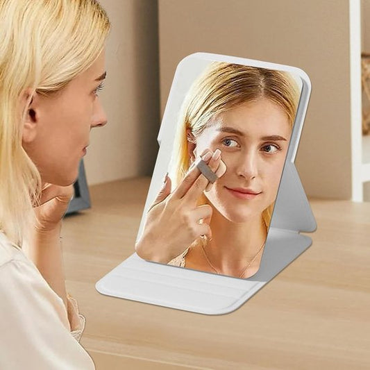 Frameless High Definition Makeup Mirror - Foldable Travel Mirror - Portable Makeup Mirror with Soft PU V1188-ZXY-131-917