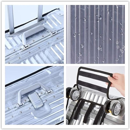 Luggage Cover - Transparent PVC Material - Waterproof and Scratch Resistant - Semi-transparent Luggage Cover V1188-ZXY-131-949
