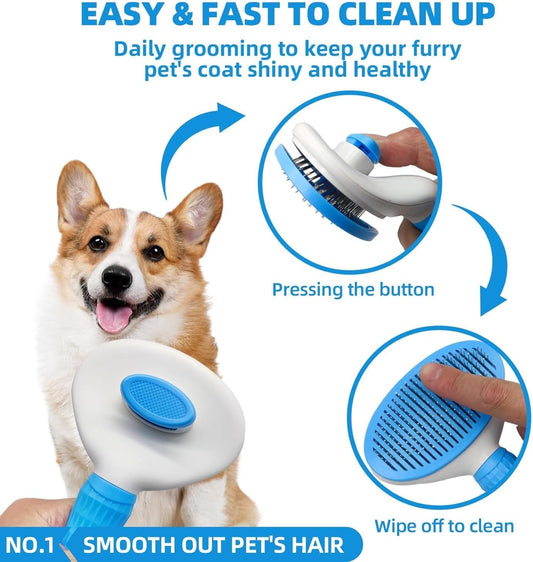 Bath Brush Set - Hair Care - Dog Supplies - 6 in 1 V1189-HB001CYTR00008