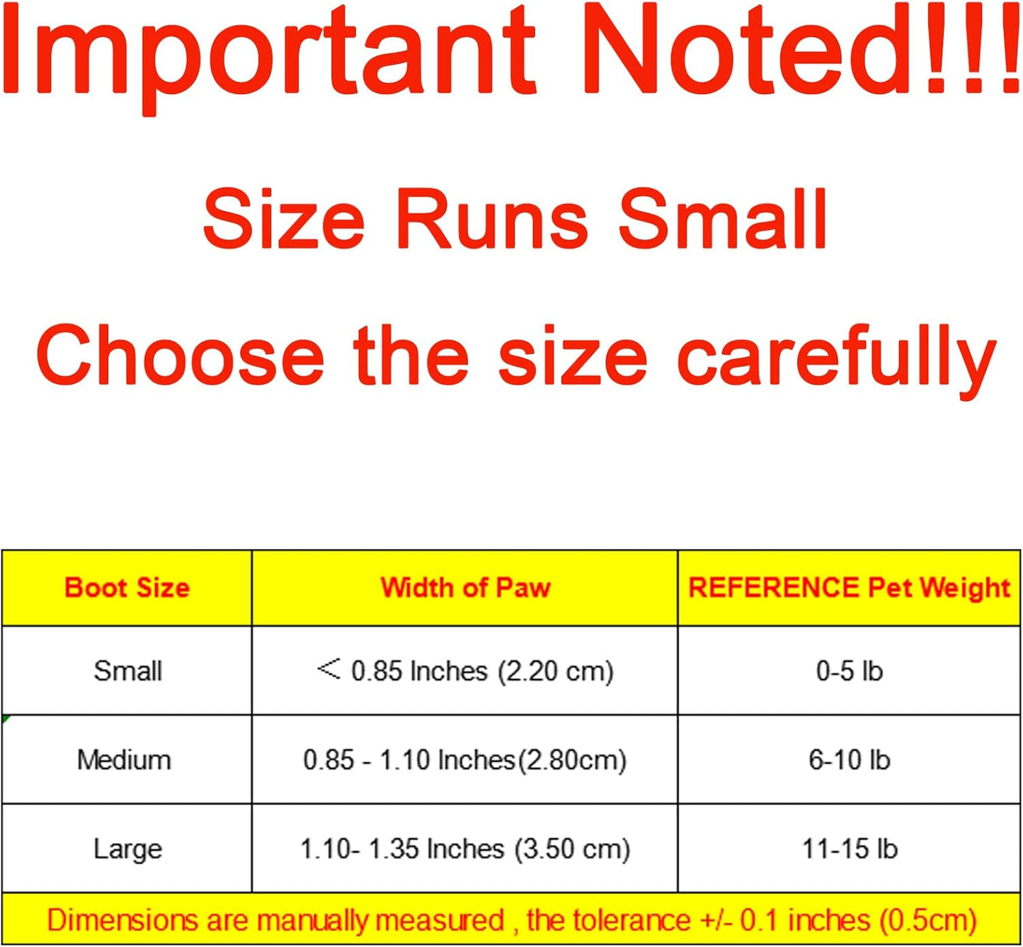 Dog Boots - Waterproof - Small and Medium Dogs - Yellow - Medium - 4 pcs V1189-HB001CYTR00031