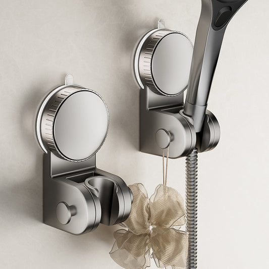Shower Head Holder - Punch-Free - Strong Self-Adhesive - Hand Shower Tray - Gray - With Hook - 1 Pack V1189-HB001HWH000001