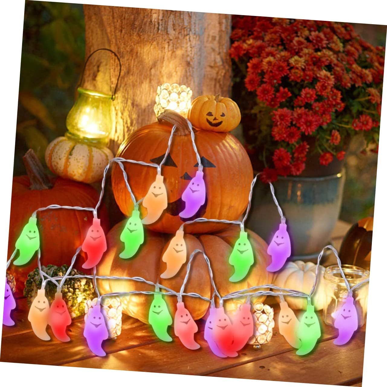 pc. LED Ghost String Light for Halloween Lights, USB Powered, Flashing Modes, Decorative Lighting for Home V1189-HB001HWU000080
