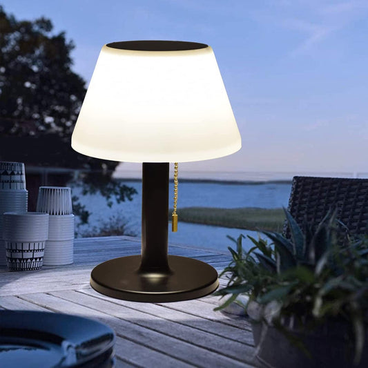 Solar Table Lamp for Outdoor & Indoor - 3 Light Modes, Eye-Friendly, Cordless & Waterproof Solar LED Desk V1189-HB001HWU000094