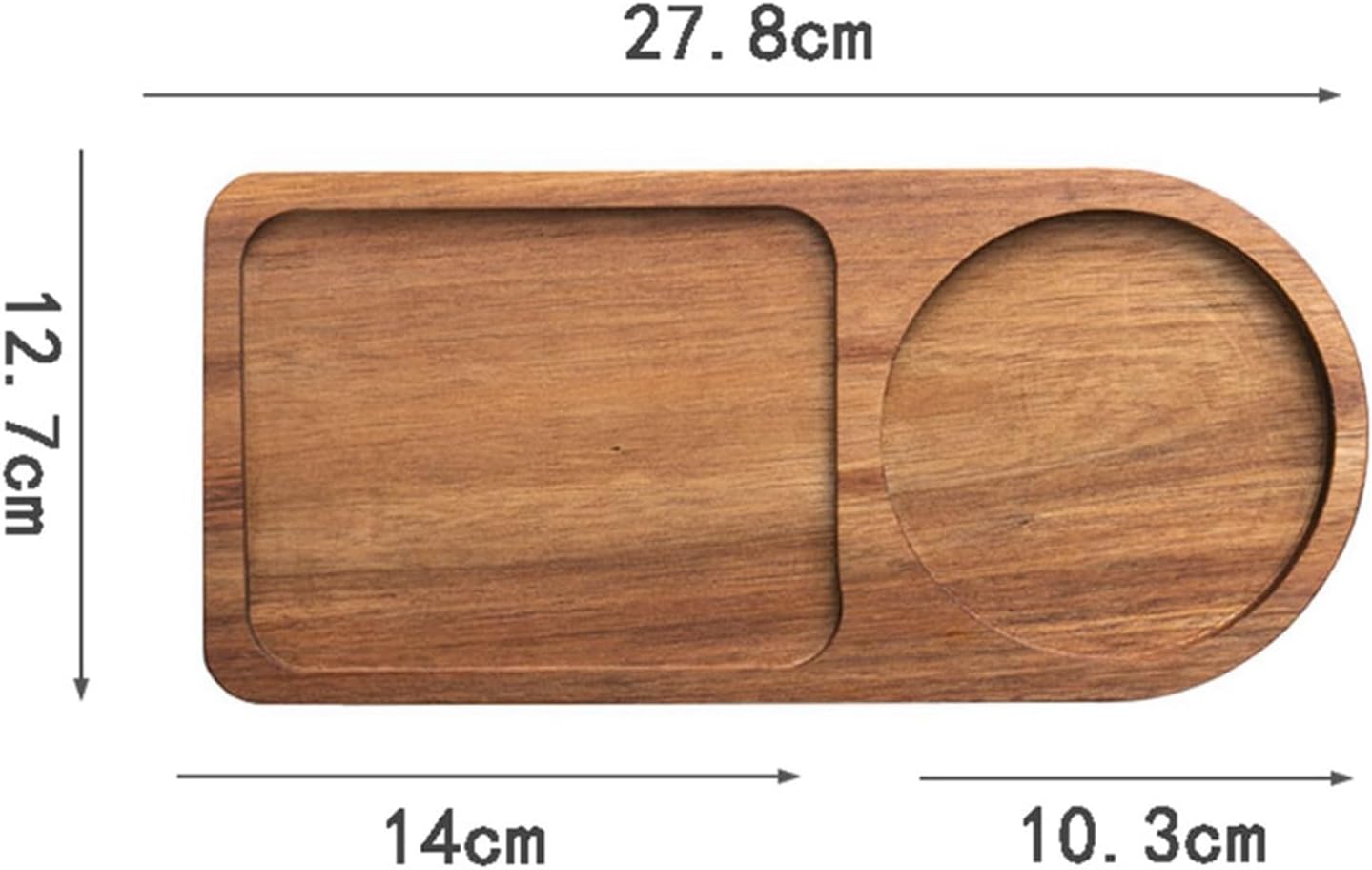 Guihydur 2 x coffee set, wooden, tray for serving food, coffee, tea set, table decoration, accessories C V1189-HB001WSRG00020