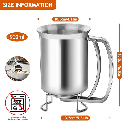 Batter Pourer - 900 ml With Squeeze Lever - Kitchen Aid For Cake And Pie V1189-HB001WSRG00036
