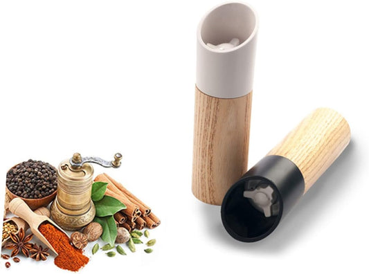 Pepper Mill - Manual Ceramic - Wooden Kitchen Utensil - For Freshly Ground Spices - Easy to Clean - 150mm * V1189-HB001ZSSG00017