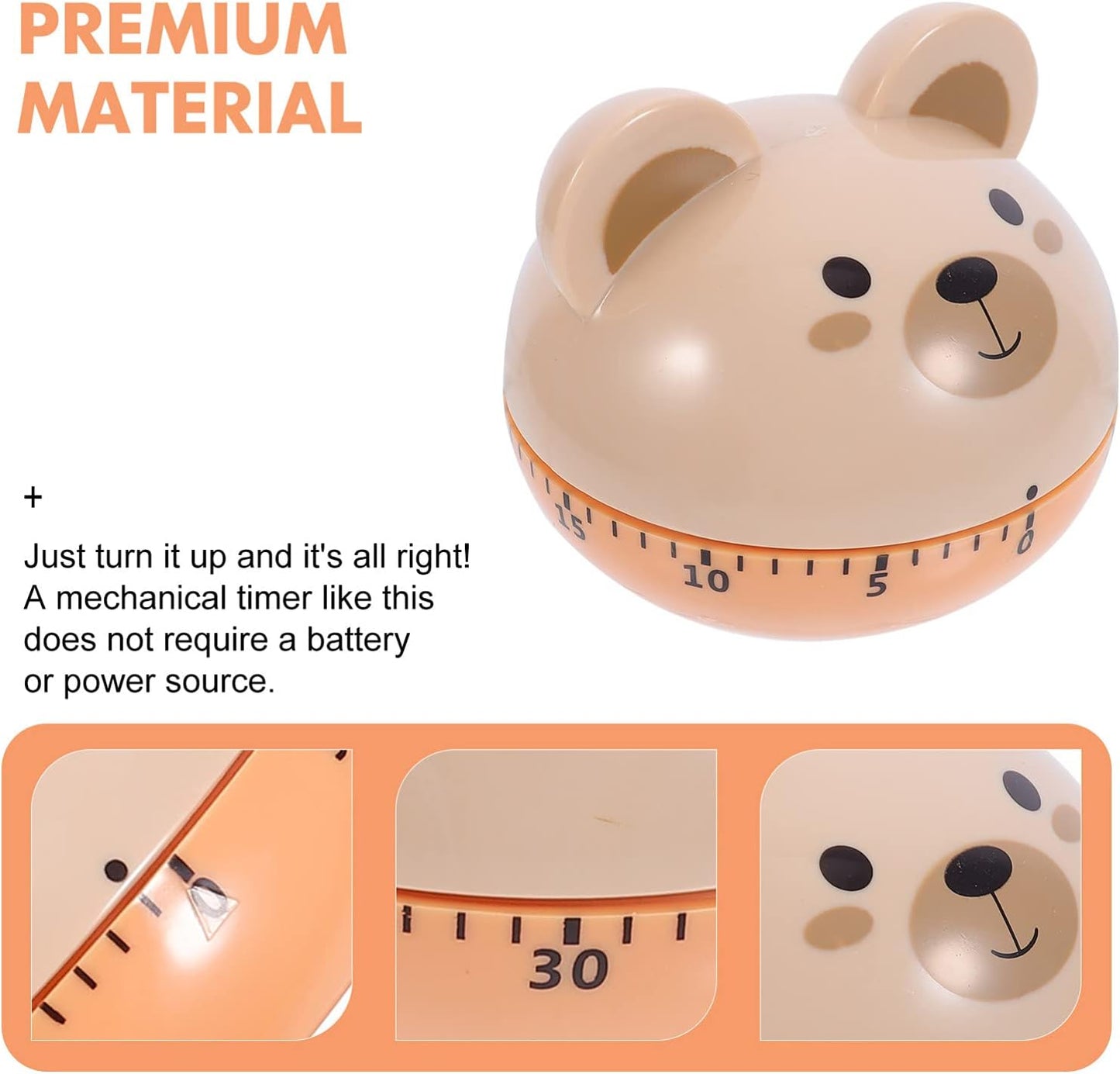 Egg Timer - Timer - Cartoon Bear Kitchen Reminder Timer - Mechanical Timer Kitchen Food Timer - Kitchen V1189-HB001ZSSG00189