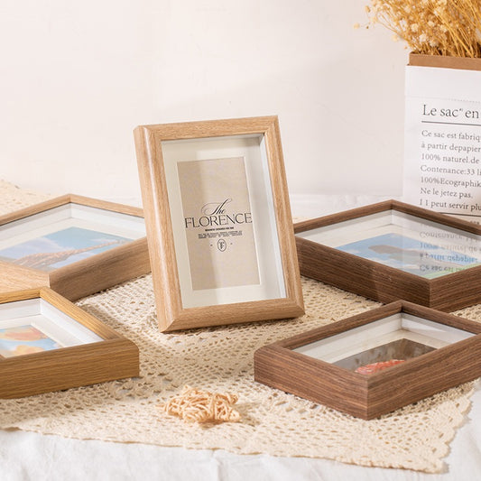 Photo frame - Wooden display stand 6 inch - Wall mounted - Solid wood photo frame - Scandinavian style - V1189-HB001ZSSI00220