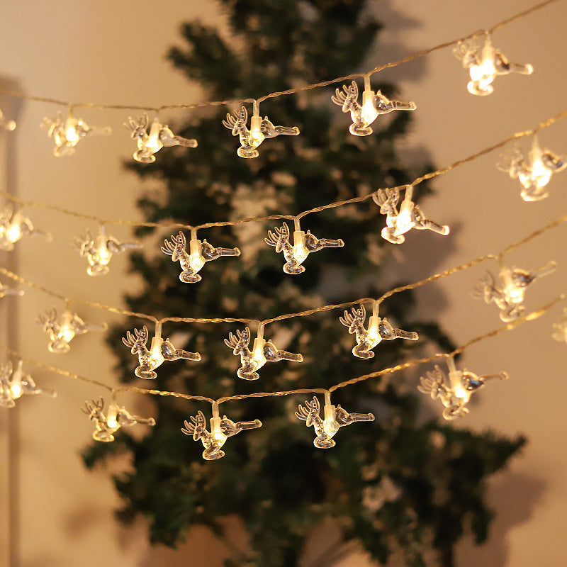 LED Christmas decorative light string - Elk Christmas tree ornament mood light - 3 battery box - 6 m 40 lights V1189-HB001ZSSU00036