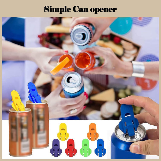 24 Piece Can Opener for Soda & Beer - Ring Opener & Nail Protector - Easy Opening - Multicolor V1189-HB003WSRG00034