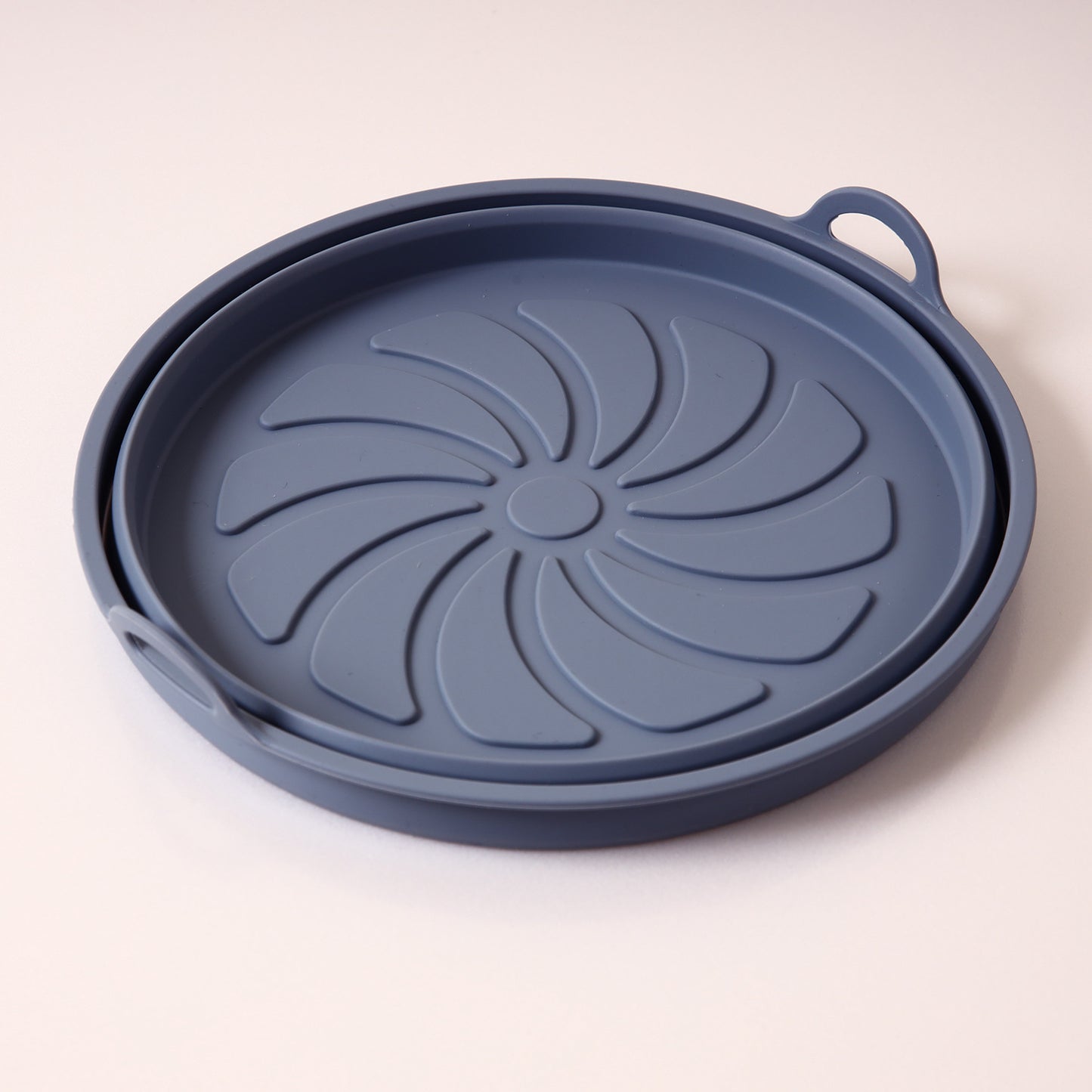 Silicone Airfryer Tray Foldable - Reusable Basket - Heat Resistant & Dishwasher Safe - Round - Gray V1189-HB003WSRG00052