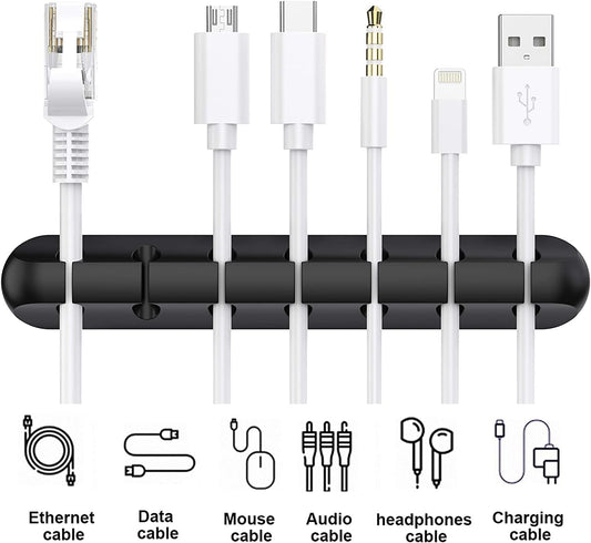 Black Cable Clips - Set of 3 - Self-Adhesive Cable Holders - Cable Management for Desk & Office V1189-HB003WSRH00020