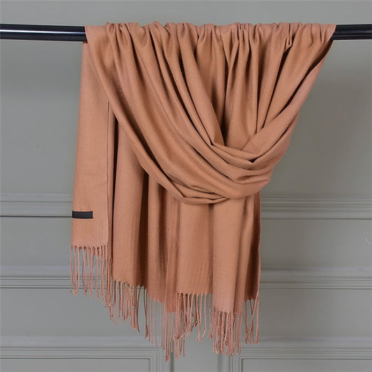 Delayuji Pashmina Scarf for Women Scarf for Women Women Pashmina Scarf Soft Solid Plain Shawl Wrap Fashion V1189-LWWAL-20260325-00121