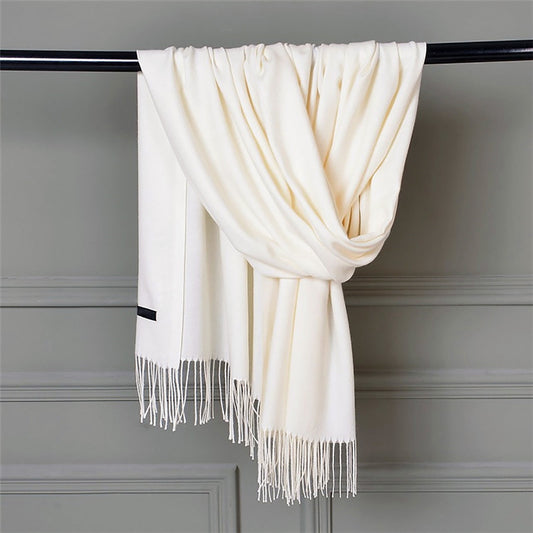 Delayuji Pashmina Scarf for Women Scarf for Women Women Pashmina Scarf Soft Solid Plain Shawl Wrap Fashion V1189-LWWAL-20260325-00125