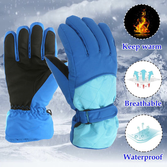 GXWEA Gloves For Kids Toddler Skis Kids Gloves Winter Gloves Thick Gloves Stretchy Warm Gloves Boys Girls V1189-LWWAL-20260325-00297