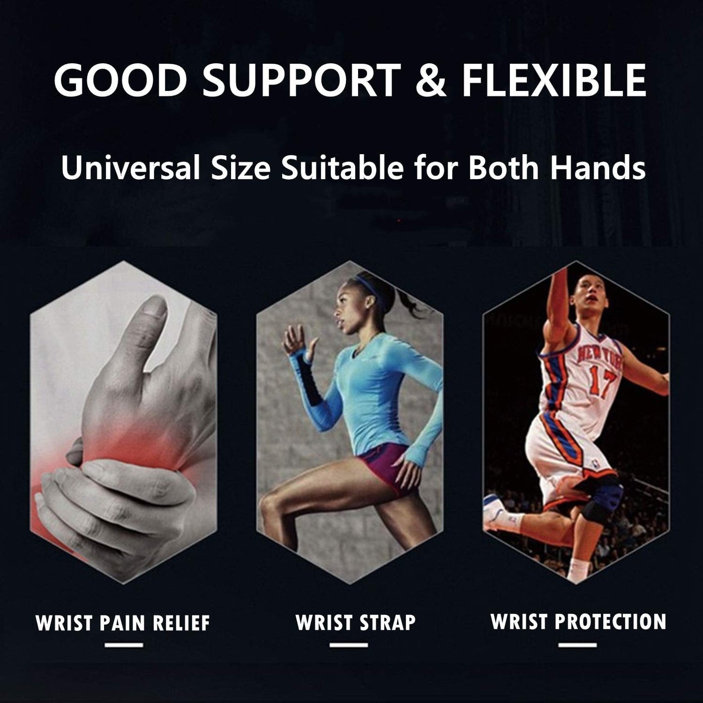 2 Pack Adjustable Sport Wrist Brace, Wrist Support, Wrist Wrap, Wrist Strap V1189-LWWAL-20260325-00480
