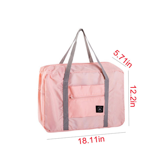 Foldable Travel Duffel Bag Tote Carry On Luggage Sport Duffle Week-ender Overnight For Women And Girls A-Pink V1189-LWWAL-20260325-00517