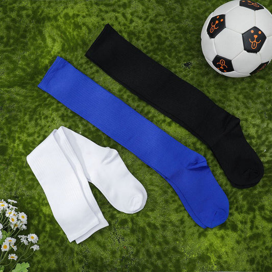 HEQUSIGNS 3 Pairs Kids Soccer Socks,Boys Girls Long Hockey Rugby Socks,Unisex Anti-slip Towel Bottom Football V1189-LWWAL-20260325-00567
