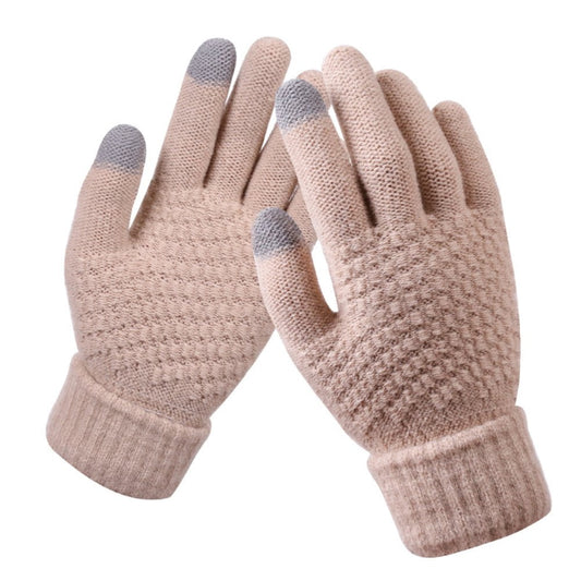 Dalrosia Women's Winter Touch Screen Gloves Warm Fleece Lined Knit Gloves Elastic Cuff Winter Texting Gloves V1189-LWWAL-20260325-00716