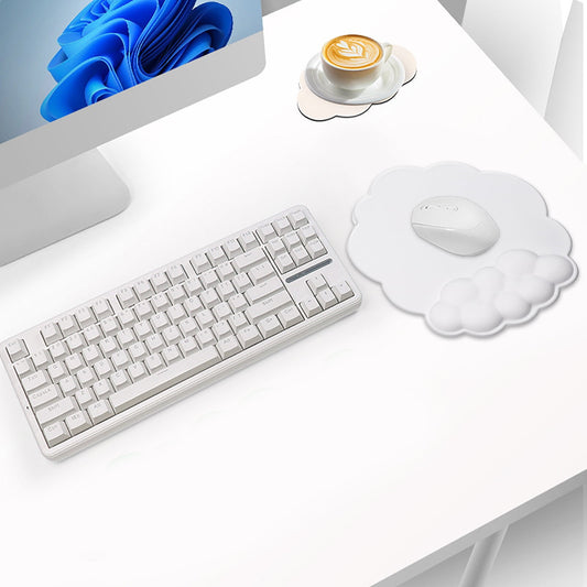GHSOHS Ergonomic Mouse Pad with Wrist Support Cute Cloud Shape Wrist Pad Memory Cotton Keyboard Hand Rest Non V1189-LWWAL-20260325-00733