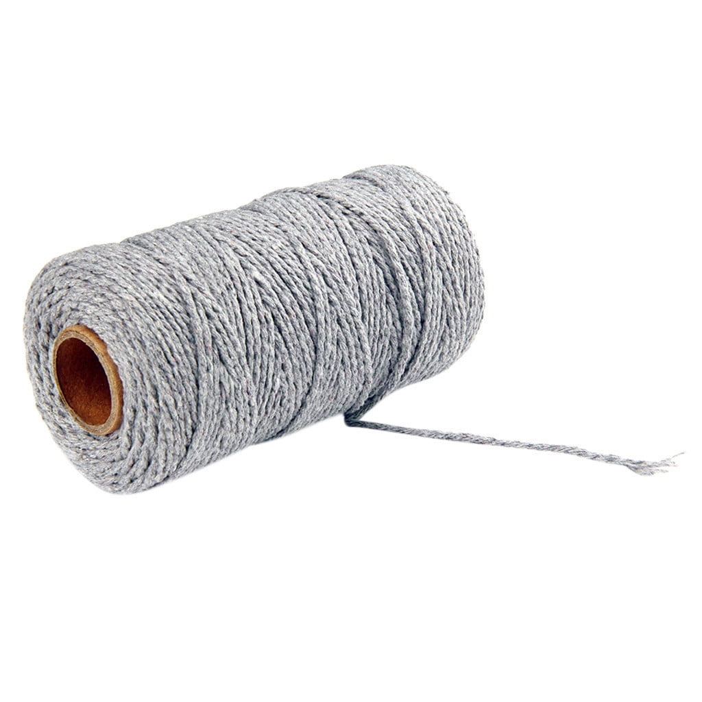 Danhjin 100m Long/100Yard Pure Cotton Twisted Cord Rope Crafts Macrame Artisan String - on Clearance Gray V1189-LWWAL-20260325-00743