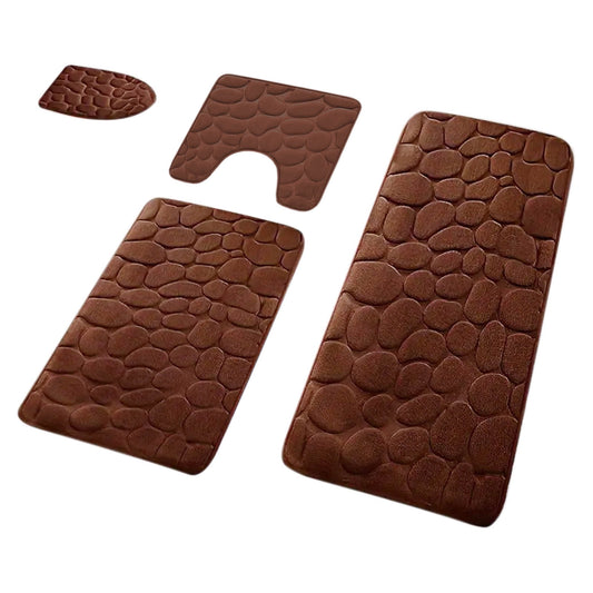 Tyidzon Bathroom Rugs Sets 4 Piece with Toilet Lid Cover, Non-Slip Absorbentb Rugs and Mats for Bathroom, V1189-LWWAL-20260325-00826