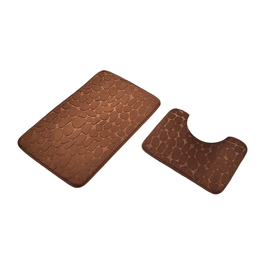 Clearance Under $5 Boovnll Bathroom Rugs Set 2 Piece, Super Absorbent & Soft Non-Slip Velvet Toilet Rug & V1189-LWWAL-20260325-00912