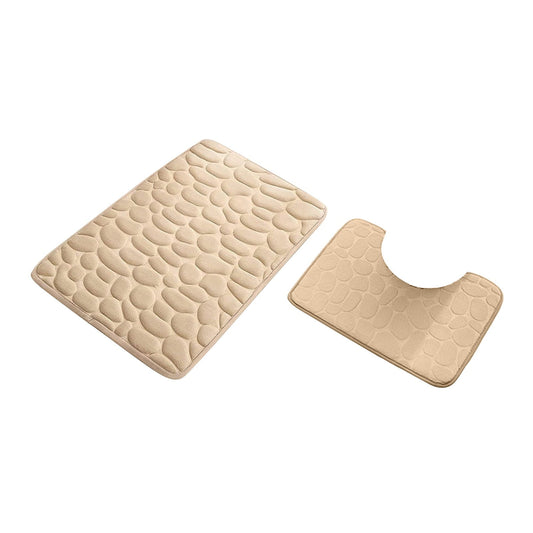 Clearance Under $5 Boovnll Bathroom Rugs Set 2 Piece, Super Absorbent & Soft Non-Slip Velvet Toilet Rug & V1189-LWWAL-20260325-00915