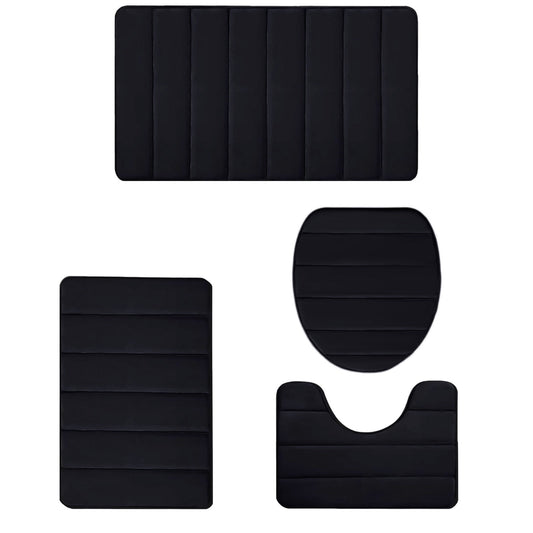 PALIFEUR Memory Foam Toilet Rug, Non-Slip Bathroom Rugs, Toilet Rugs U Shaped Washable, Commode Contour Rug, V1189-LWWAL-20260325-00983