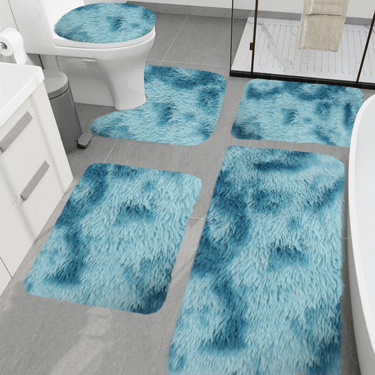 Tyidzon 5Pc Bath Mats for Bathroom, Quick-Dry Bathroom Rugs Sets Washable Non-Slip Bath Mat Ultra Soft V1189-LWWAL-20260325-01103