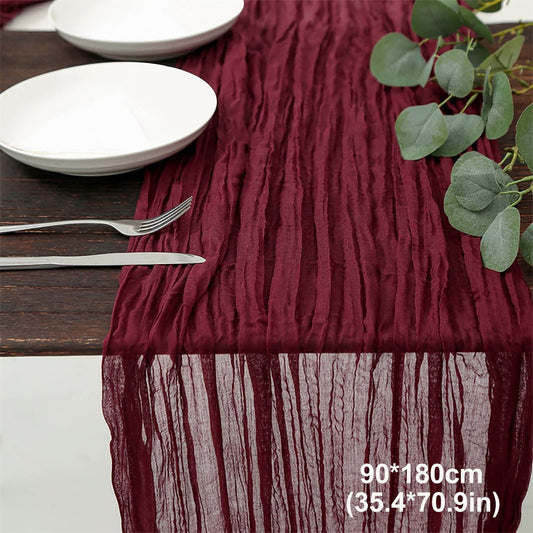 PALIFEUR Cheesecloth Table Runner, 35 x 71 Inch Cheese Cloth Table Runner for Wedding Bridal Shower Party, V1189-LWWAL-20260325-01115