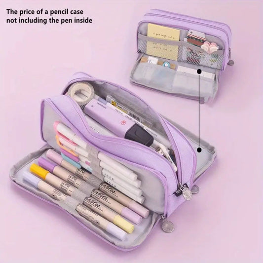 PALIFEUR Pencil Case Large Capacity Pencil Pouch, Multi-layer Aesthetic Pen Bag, Sturdy Multifunctional V1189-LWWAL-20260325-01120