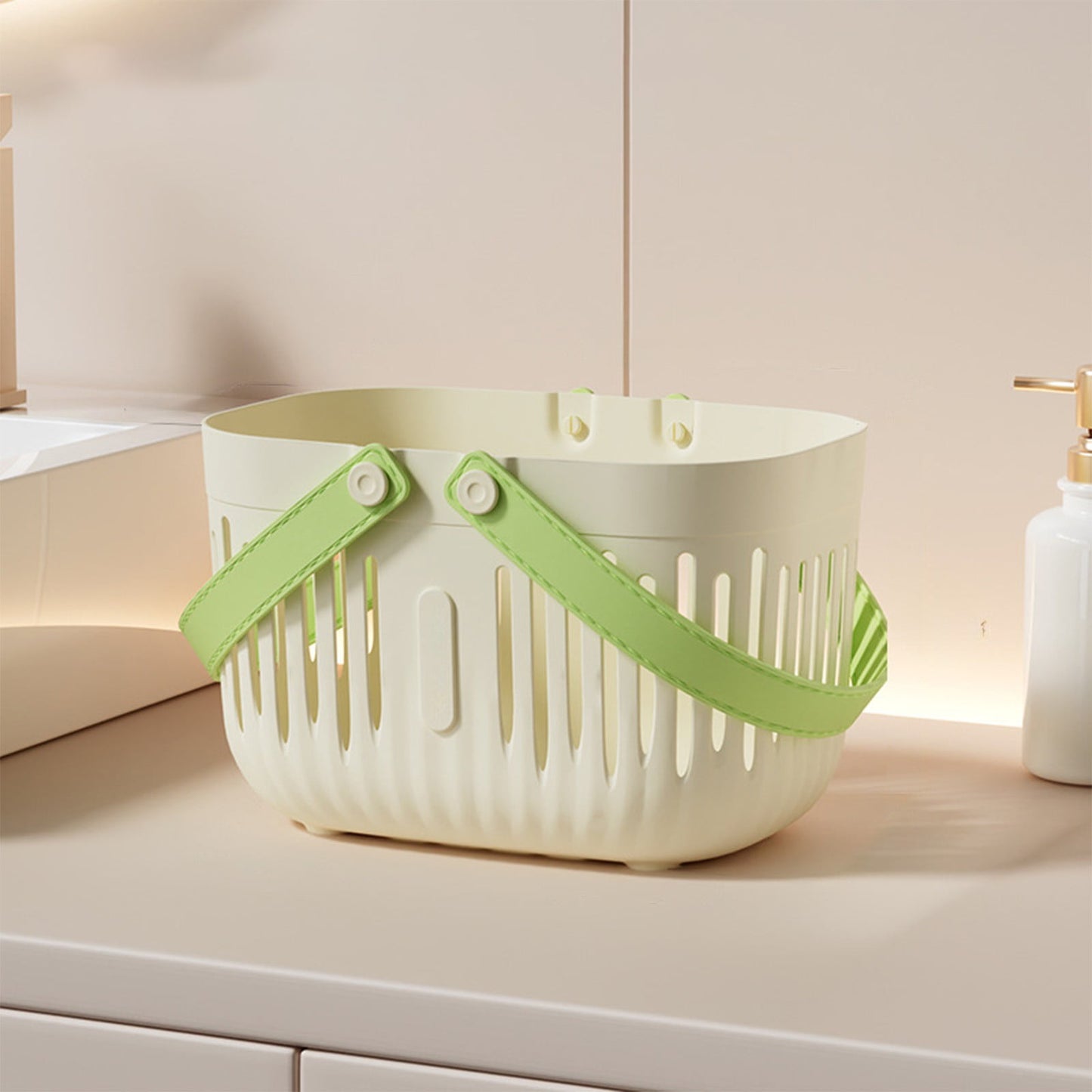 Xuniizn Plastic Shower Caddy Portable Bucket, Cleaning Shower Basket with Handle Compartments Storage V1189-LWWAL-20260325-01277