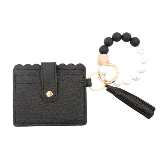 PALIFEUR Wallet Women, Wallet Keychain Wristlet for Women, Slim Credit Card Holder Wallet, Fashion Tassel V1189-LWWAL-20260325-01423