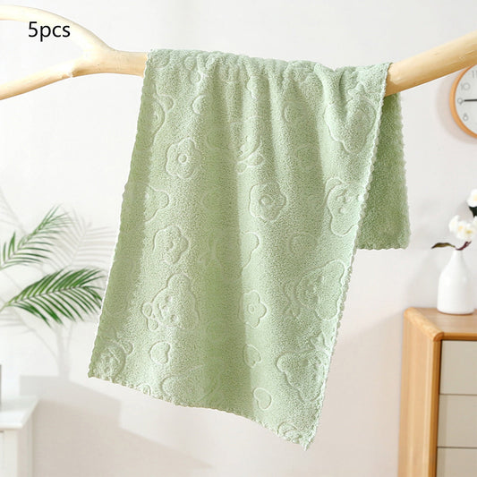 5Pcs Bathroom Hand Towels, 14x30" 600 GSM 100% Cotton - Ultra Soft & Highly Absorbent Face Towels, Hotel Spa V1189-LWWAL-20260325-01540