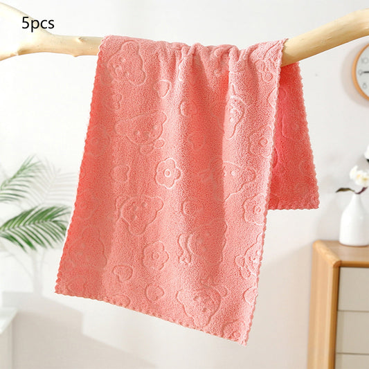 5Pcs Bathroom Hand Towels, 14x30" 600 GSM 100% Cotton - Ultra Soft & Highly Absorbent Face Towels, Hotel Spa V1189-LWWAL-20260325-01541