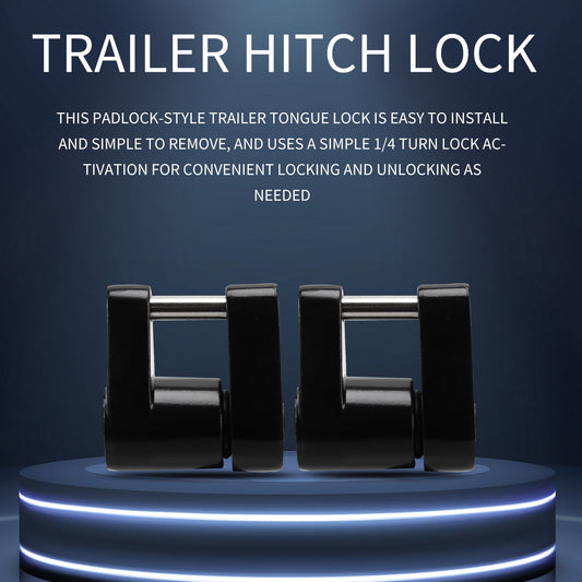 2 Set Trailer Hitch Coupler Lock Trailer Coupler Padlock 1/4 Inch Hitch Pin 3/4 Coupler Span for Truck V1189-LWWAL-20260325-01808