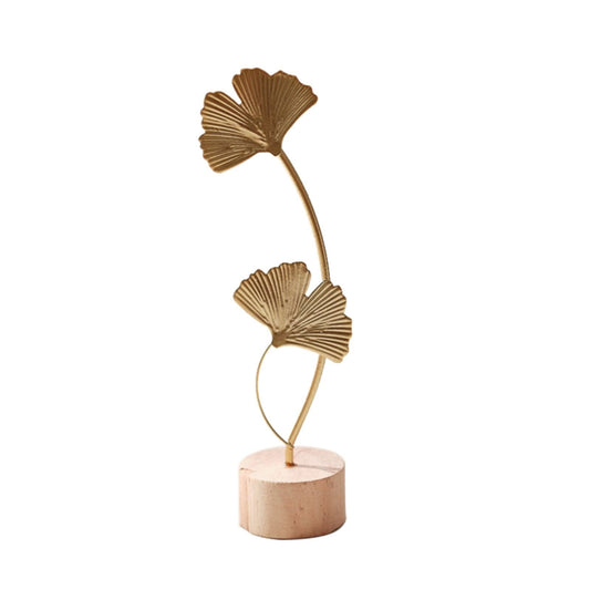 Leaf Decor Metal Golden Leaf Ornaments and Base Modern Simple Gold Leaf Table Sculpture for Living Room V1189-LWWAL-20260325-01886