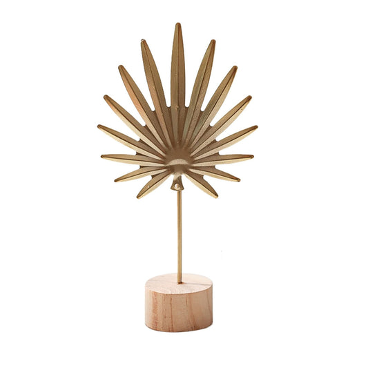 Leaf Decor Metal Golden Leaf Ornaments and Base Modern Simple Gold Leaf Table Sculpture for Living Room V1189-LWWAL-20260325-01889