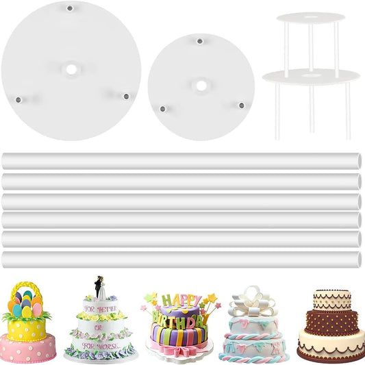 JWDX Cake Inserts Clearance, Double Layer Cake Pile Support Cushion Floating Cake with High Pile Support V1189-LWWAL-20260325-01948