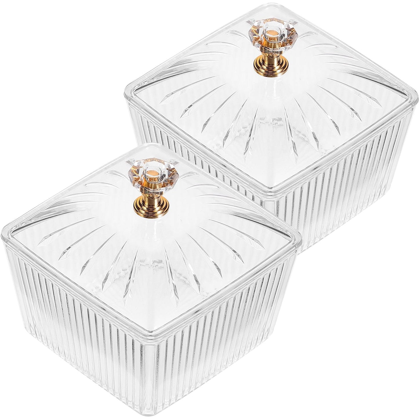 JWDX Food Storage Clearance, 2Pcs Sweets Jars Candy Jar Sugar Snacks Bowl Cookie Container Buffet Storage V1189-LWWAL-20260325-01992