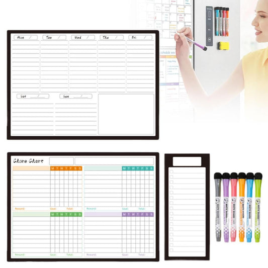 Back to College Yxwen Refrigerator Daily Calendar Whiteboard for Fridge Meal Planner Board White Board for V1189-LWWAL-20260325-02110