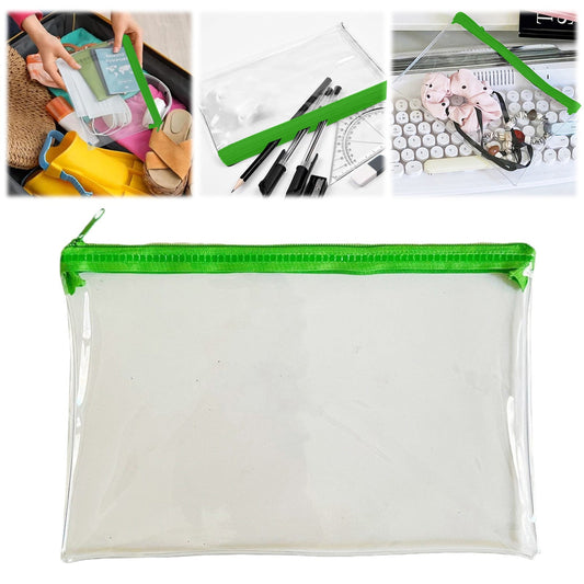 Transparent Pencil Case Zipper Bag Green 1 Transparent Pencil Case Zipper Bag Clear Pencil Case With Zipper V1189-LWWAL-20260325-02223