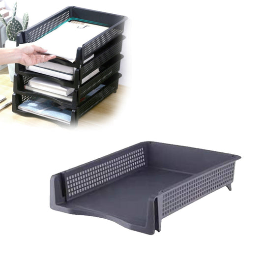 JWDX Hot Clearance! File Box Desktop Document Organizer Stackable Laminated Plastic Papers Rack Storage Tray V1189-LWWAL-20260325-02310