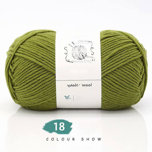 LGCASL Hand-Knitted Yarn #2 Pure White , 1Pc100G Hand Woven Cotton Yarn Soft Crochet Yarn for Hand Knitting V1189-LWWAL-20260325-02424