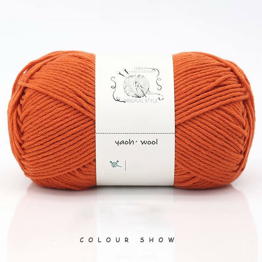 LGCASL Hand-Knitted Yarn #2 Pure White , 1Pc100G Hand Woven Cotton Yarn Soft Crochet Yarn for Hand Knitting V1189-LWWAL-20260325-02430